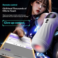 Godet de masturbation masculin vibrant et aspirant avec écran LCD et télécommande via application - Jouet intime