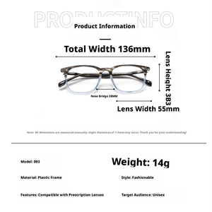 Full Rim Rectangle <b>Eyeglasses</b> 50-18-142 C40 Anti-Uv Lightweight Unisex Adults Vision Correction <b>Frames</b> - Product Image 2