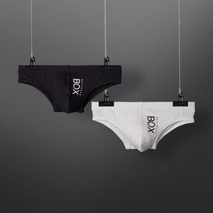Commercio all'ingrosso Logo personalizzato bianco <span class=keywords><strong>uomo</strong></span> cotone Stretch vita bassa tronchi traspirante solido bianco <span class=keywords><strong>uomo</strong></span> Bikini <span class=keywords><strong>mutande</strong></span> - Product Image 6
