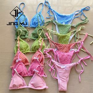 Bikini Hawaiano 2025, Venta Caliente, Traje de Baño Personalizado, Micro Bikini, Poliéster Reciclado, Traje de Baño Fruncido - Product Image 3
