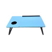 Table d'appoint portable, convertible, pliable, durable, écologique, réglable en hauteur, pour ordinateur portable, lit, canapé, avec fente pour tablette et tiroir de rangement en acier