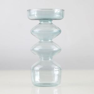 Vaso in Cristallo di <span class=keywords><strong>Murano</strong></span> a Forma di Bottiglia di Vino Blu con Finitura Opaca - Product Image 3