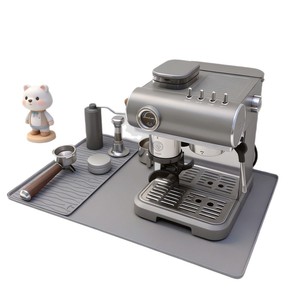 Silicone Coffee Machine <b>Mat</b> <b>Bar</b> Counter Pad Modern Minimalist Non-Slip Countertop Protector Heat-Resistant Draining Coaster <b>Mat</b> - Product Image 5