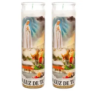 Religiöse Glas spirituelle Kerze für Kirche Votiv kerzen für Anbetung und Gebet