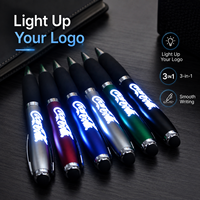Stylo publicitaire 3-en-1 de haute qualité avec logo personnalisé, écran tactile LED, pour la formation des employés, les cadeaux clients et les événements d'entreprise