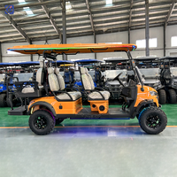 Voiture de golf électrique tout-terrain CAMP à 6 places avec batterie au lithium, 4 roues surélevées