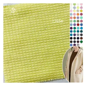 310g Knitted Jacquard Small Grid Bubble Scuba Fabric 56% Cotton 40% Polyester 4% Spandex Fabric For Making Baby Clothing