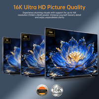Câble HDMI 2.2 Ultra96 96 Gbps 16K 60Hz 8K 120Hz FRL en aluminium plaqué or, cuivre nu pour PS5 Xbox RTX TV Projecteur
