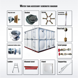 Grand réservoir d'eau sectionnel en PRF de 100000 litres vendu en usine Réservoir de stockage rectangulaire en PRV en fibre de verre pour le traitement de l'eau - Product Image 3
