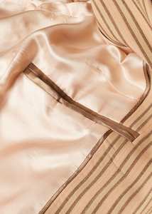 Women's Sand <b>Brown</b> Plaid <b>Wool</b> Single Breasted Button Nonwoven Hand Embroidery Blazer - Product Image 5