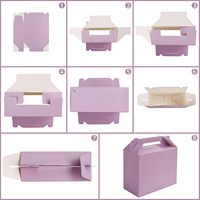 Boîtes cadeaux écologiques pour fête d'anniversaire d'enfants, compostables, colorées, en forme de gable, pour biscuits, en-cas, cadeaux pour filles, vente bon marché, boîtes à bonbons chinoises