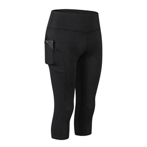 Tight-Fitting mujer entrenamiento deporte Yoga Capri ajuste seco adelgazamiento Capri con Invisible bolsillo lateral - Product Image 6