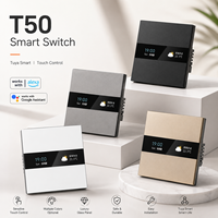 Interrupteur mural intelligent et prise connectées Tuya Zigbee Smart Life avec cadre PC multicolore et écran tactile