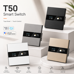Multiple Colors PC Frame Tuya Zigbee Smart Life Intelligent Switch Touch Panel Wall Smart Switch and Socket
