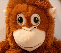 Nouvelles peluches singe marron au design original, 66 cm, bras longs