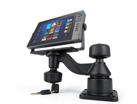 Support antichoc en plastique à double bras oscillant horizontal de 12 pouces, compatible avec Garmin Humminbird Lowrance