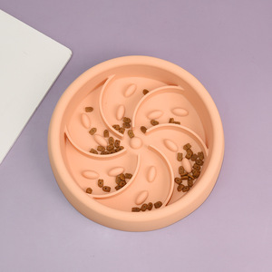 Bol en silicone pour animaux de compagnie, anti-étouffement, alimentation lente, grand modèle incliné, motif arrondi, diamètre 210 mm - Product Image 3