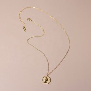 Collier romain rétro à clavicule, en acier inoxydable 18k, reine, Double face, vintage, chaîne, ras du cou - Product Image 5