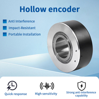 Encodeur Rotatif ZKT8025 - 500 PPR, Arbre Creux, Alésage 25mm, Pilote de Ligne, Sortie RS422 pour Moteur d'Ascenseur