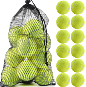 Balles de <span class=keywords><strong>Tennis</strong></span> à rebond élevé 12 pc/pack balles de pratique de pression avancée d'entraînement jaune Fluorescent avec sac en maille - Product Image 1