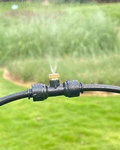 Système de brumisation portable électrique A21 8M, hauteur réglable, 4,1 pieds, noir, PVC, pour jardin, refroidissement, patio, <span class=keywords><strong>plastique</strong></span> - Product Image 4