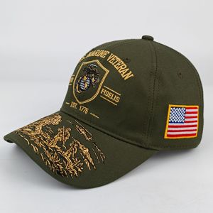 Nouvelle casquette tactique pour papa, broderie lourde, style marin des États-Unis, avec patch latéral drapeau américain, casquette de baseball commémorative pour veteran, Semper Fidelis - Product Image 2