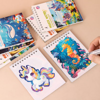 Livre de peinture à l'eau portable pour enfants, livre de coloriage à l'eau magique de poche, animaux, licorne, océan, livre d'art