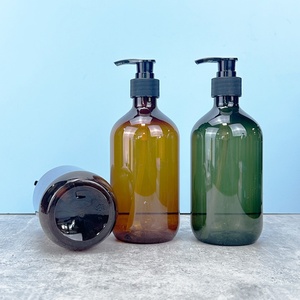 Distributeur de shampoing et de lotion pour les mains Boston Round avec logo personnalisé, 250 ml, 500 ml, 300 ml, flacon pompe en verre avec impression sur la surface - Product Image 6