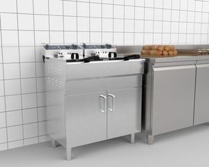 Freidora de acero inoxidable de alta resistencia, freidora de pollo, patatas, Freidoras eléctricas <span class=keywords><strong>Mcdonalds</strong></span> para restaurante de alta calidad - Product Image 3