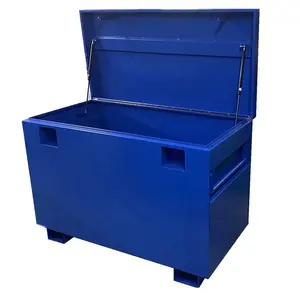 헤비 듀티 방수 블루 1.5mm 금속 도구 상자 픽업 트럭 작업 사이트 도구 상자 저장 자동차 도구 상자