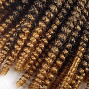 Tóc Xoăn Quăn Xoắn 8 Inch Ombre Nubian Mùa Xuân Niềm Đam Mê Xoắn Afro Xoăn Bom Tổng Hợp Bện Tóc - Product Image 4