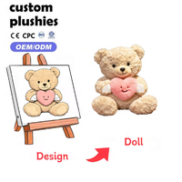 Ours en peluche Cœur Ailé avec Logo Personnalisé, Jouet Doux, Cadeau de Saint-Valentin Mignon pour Femme, Poupée en Peluche Moelleuse pour Fête d'Anniversaire