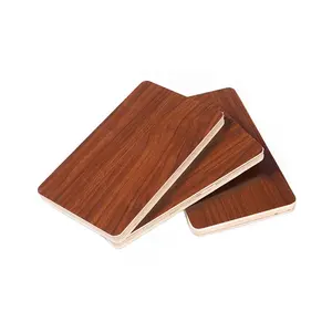 Red Natural Wood Grain Melamine Film Faced Plywood Construction Wood Board Laminated Plywood Sheets