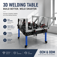 Table de soudage 3D robuste en fonte HT300 nitrurée, extensible et modulable pour la fabrication de grandes structures en acier