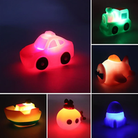 Jouet de bain pour enfants en PVC, sécurité, lumière, flottant, tactile, clignotant, dinosaure, ensemble de Noël, pour les enfants de 0 à 6 ans, unisexe
