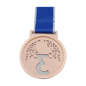 Hot bán tùy chỉnh kim loại biểu tượng thể thao vàng bạc đồng Fei nhảy eurasian giải đấu kỹ thuật số kim loại rỗng giải thưởng huy chương
