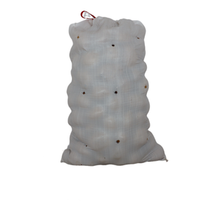 Sacs tissés perforés blancs pour pommes de terre, oignons et légumes - Product Image 2