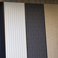 Revêtement mural extérieur moderne et luxueux, texture de brique linéaire, panneaux en fibrociment pré-enduits ignifuges pour villa extérieure