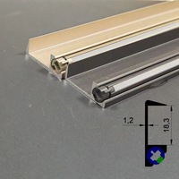 Barre lumineuse LED linéaire intégrée moderne RGB 3000K PC 12V rotative pour vitrine et éclairage de meuble à bijoux