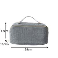 Sac de maquillage portable coréen BSCI pour femmes, grande capacité, imperméable, brillant, trousse de toilette portable, cosmétiques de voyage