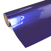 Film Vinyle Adhésif COOLSUN PET Royal Indigo pour Voiture, Effet Brillant, Changement de Couleur, Vente Chaude