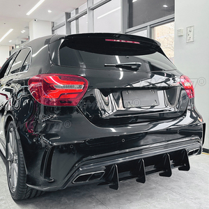 ลิ้นดิฟฟิวเซอร์กันชนหลังรถยนต์  ลิ้นสปอยเลอร์ด้านข้าง สำหรับ Mercedes-Benz A-Class W176 A45 AMG 2013-2018 ชุดแต่งตัวถังรถยนต์ - Product Image 4