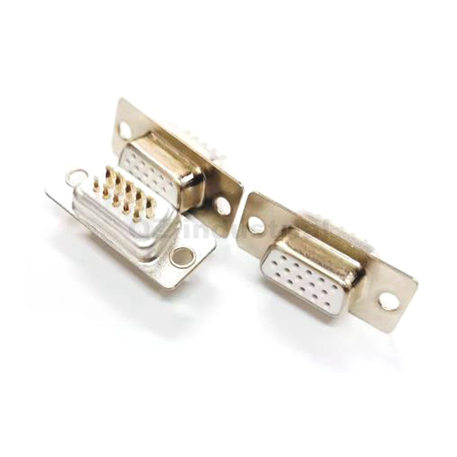 QZ BOM new Original Connector HDB15 Male HDB15 Female Soldered Wire VGA Connector Triple Row 15 Pin Hole 15P