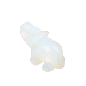 Bianco Giada Scultura del mestiere di Pietra Scolpita Carvingcrafts Elefante di Pietra naturale Mestiere Figurine Per La Decorazione Domestica - Product Image 4