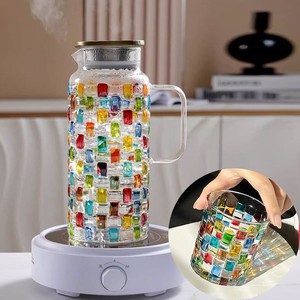 Jarra de agua fría de gran capacidad, taza para hervir agua, jarra de agua de borosilicato de alta resistencia, jarra para extraer agua fría para té y jugos - Product Image 3