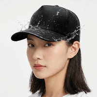 Casquette de performance hydrophobe découpée au laser sur mesure, 5 panneaux, résistante à l'eau, respirante, pour la course et le golf, destinée aux marques sportives
