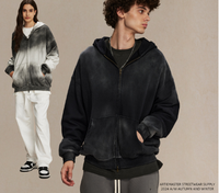 Sweat à capuche pour homme, style rétro vieilli, délavé, coupe oversize ample et légère