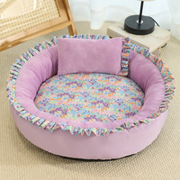 Nouveau lit pour chat, tapis pour chien, universel quatre saisons, lit d'été pour chien, lit d'hiver chaud, rond, confortable et doux pour chiens de petite et moyenne taille