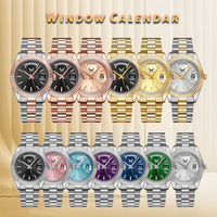 Mode Luxe Aiguilles Lumineuses Avec Calendrier Hebdomadaire Montre À Quartz Affaires Personnalisé Fabricant Montre Sans Logo Montre-Bracelet Homme