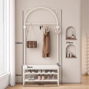 Séchoir à linge en métal, séchoir à linge extérieur, séchoir à linge à double poteau avec roulettes - Product Image 3